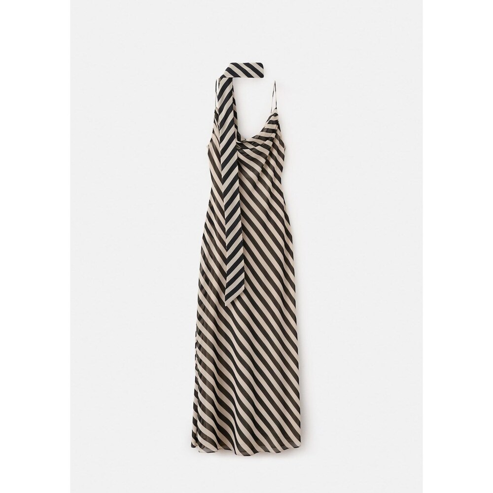 Printed dress with foulard